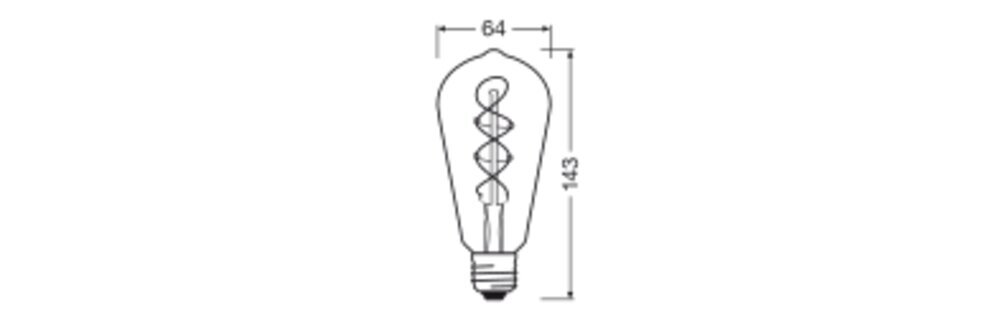 Vintage 1906 LED Edison E27 4W Dimmable Ampoule Filament Doré - 4099854090103