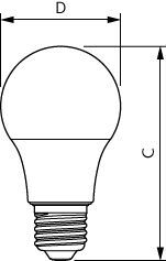 Philips CorePro LED A60 E27 8W 3000K Bulb - 8720169169135 [2 Pieces]