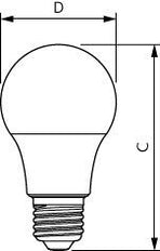 Philips CorePro LED A60 E27 8W 3000K Bulb - 8720169169135 [2 Pieces]