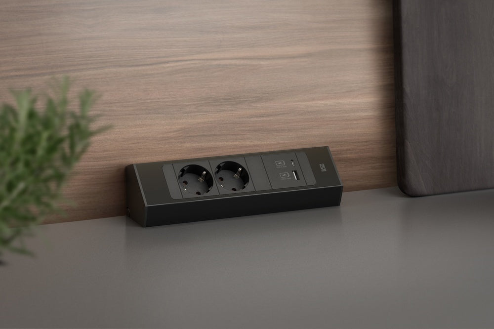 Casia 2 Unité D'alimentation D'angle Avec Double Chargement USB - 932.102