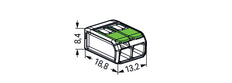 WAGO 221-422 Connecteur À Double Levier 4mm² Gamme Verte - 221-422 [100 Pièces]