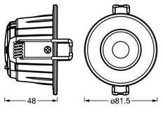 LEDVANCE 5.5W CCT Réglable IP65 Spot Encastré - 4099854092701