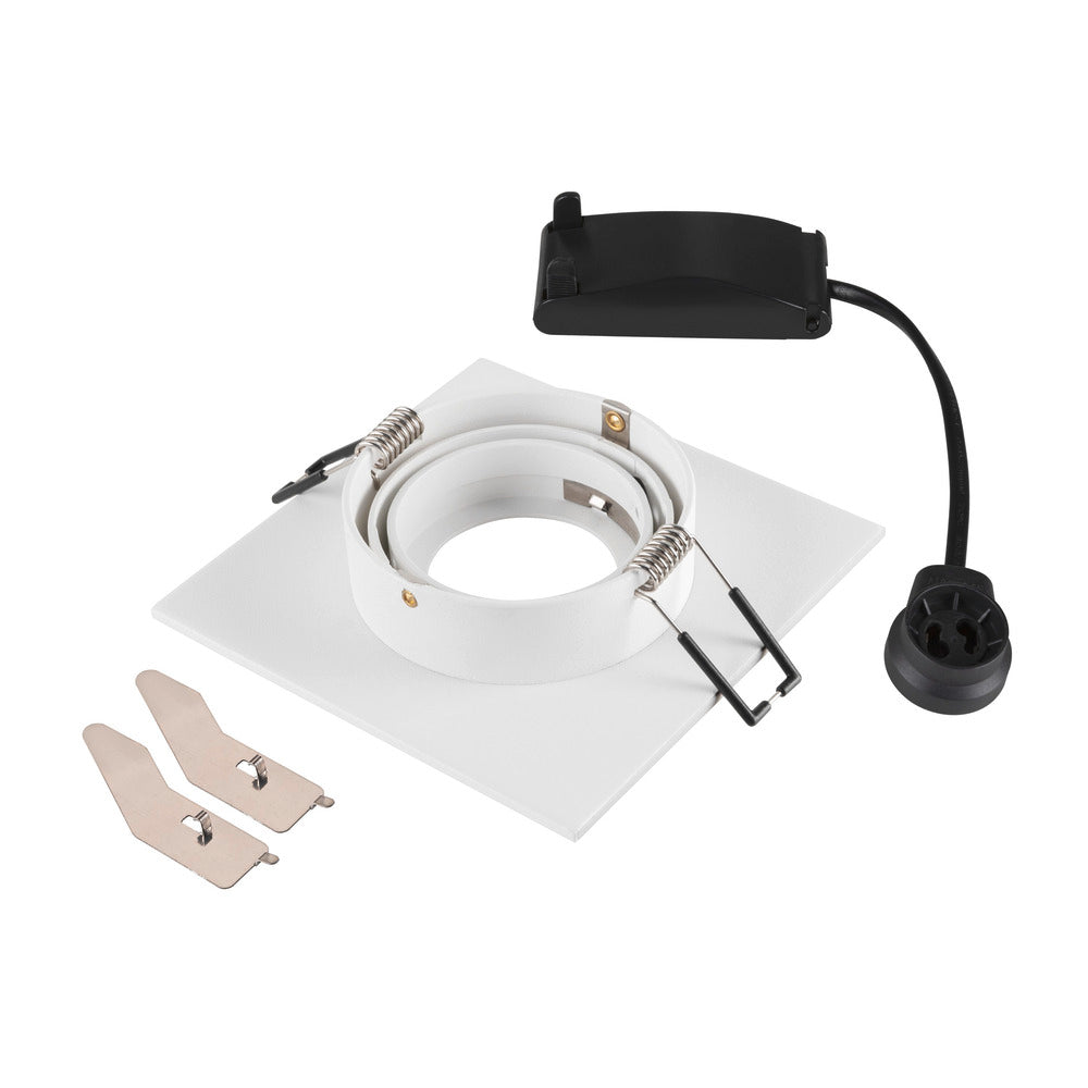 SLV Nouveau Tria 75 XL Carré GU10 Encastré Downlight Blanc - 1007627