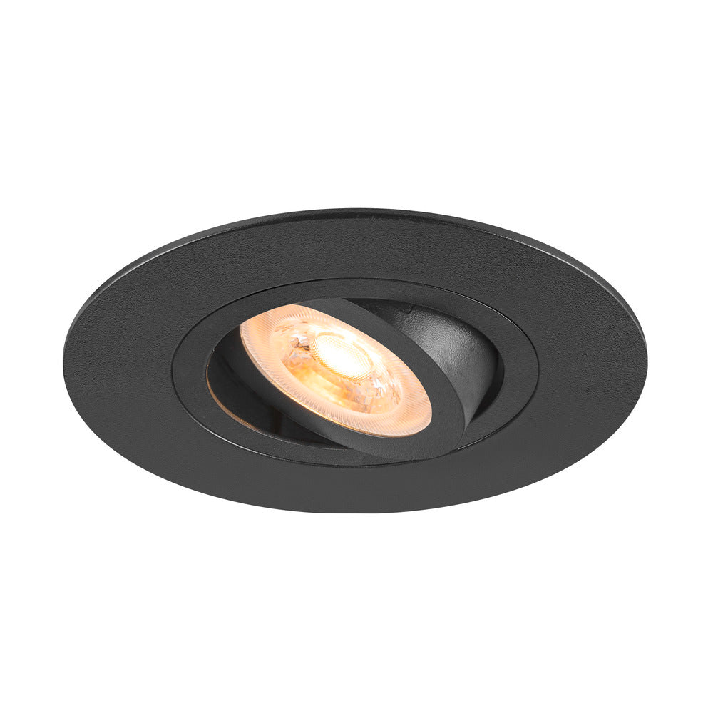 SLV Nouvelle Tria 75 XL Ronde GU10 Luminaire Encastrable Plafond Noir - 1007625