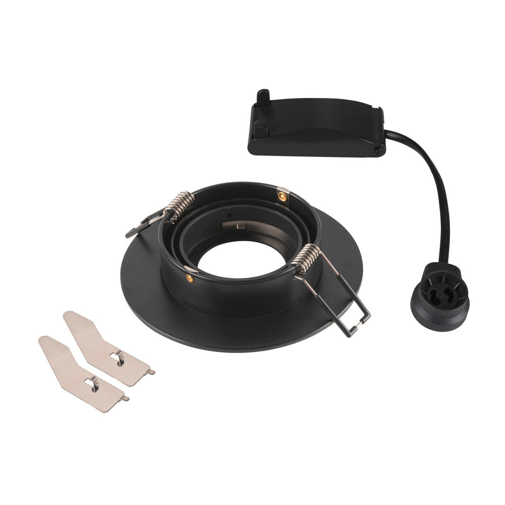 SLV Nouvelle Tria 75 XL Ronde GU10 Luminaire Encastrable Plafond Noir - 1007625