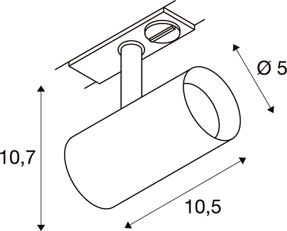 SLV Noblo LED Rail Spot 8.4W Noir 2000-3000K - 1007352