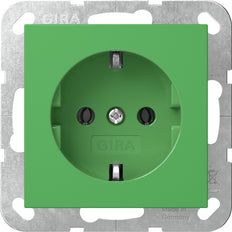 Gira Système 55 Prise SCHUKO Verte 16A 250V - 4455107