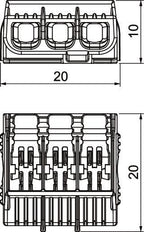 Universel Bloc De Bornes À Levier 3 Fils 450V 32A - 2054423 [75 Pièces]