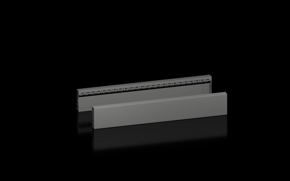 VX Panneau De Plinthe Latérale Set 800x100mm Acier Noir - 8660034