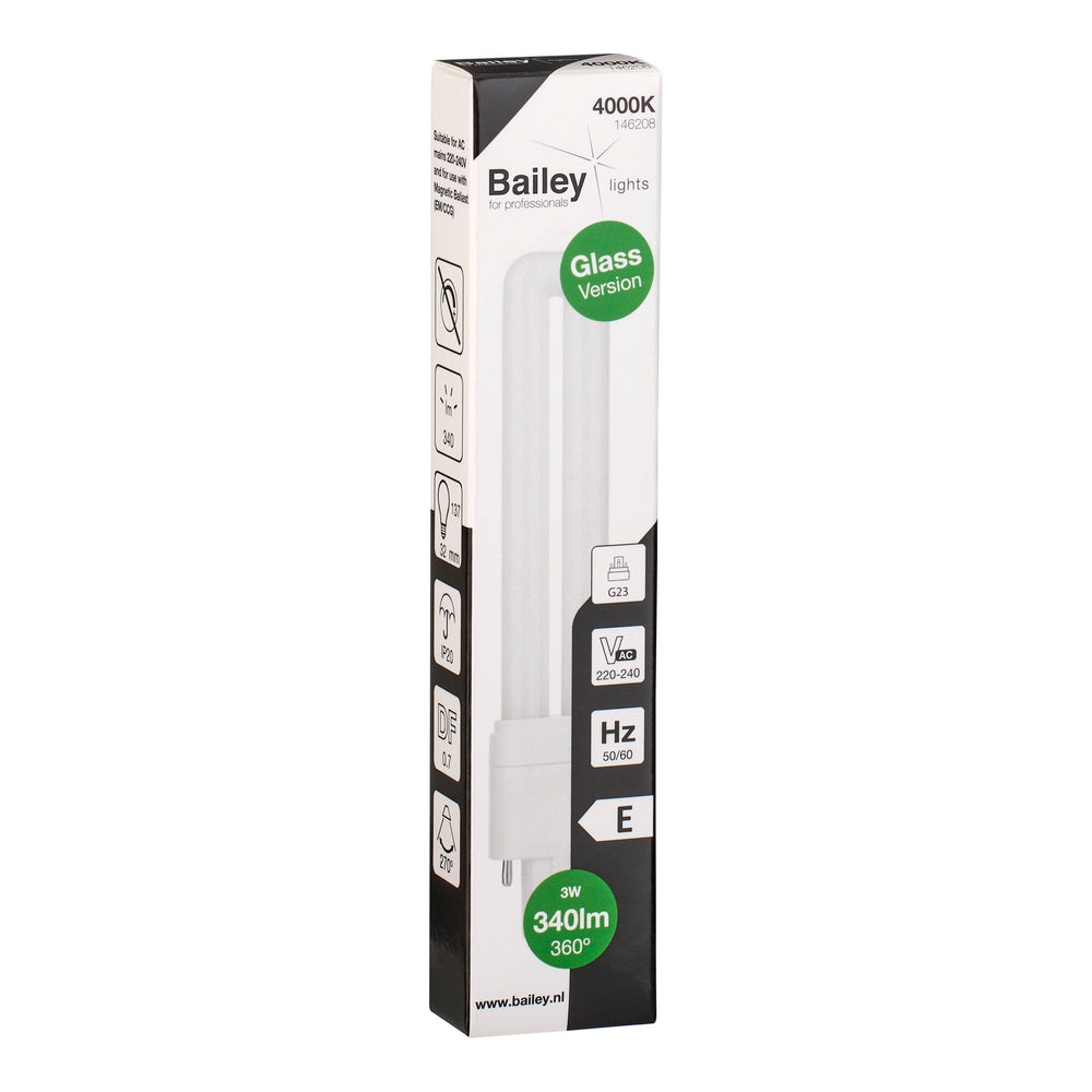 Bailey Led Pl Verre G23 3W 4000K 340Lm Retrofit Lampe - 146208