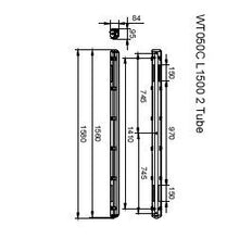 Philips Ledinaire IP65 Étanchéité LED Tube Logement L1500 - 8710163366050