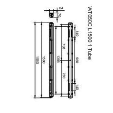 Philips Ledinaire IP65 Étanchéité LED Tube Logement L1500 - 8710163366043