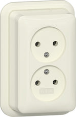 Prise Double Gira 16A 250V En Saillie Blanche - 479110