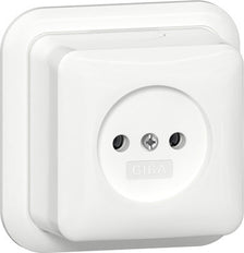 Prise En Saillie 2 Pôles 16A 250V Blanche - 447011