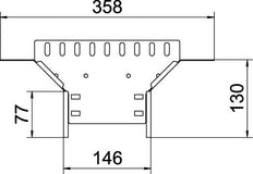 Connecteur De Goulotte En T 60x150 Acier Galvanisé - 6042113