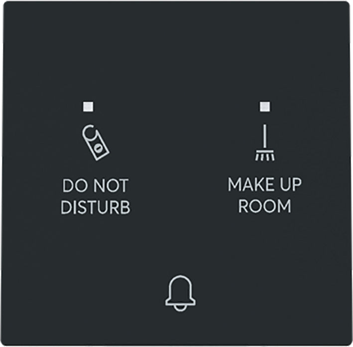 ABB DND MUR LED Bouton Poussoir Interrupteur 24V Noir - 2CKA001751A3404