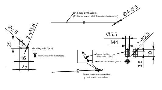 Philips CoreLine Panneau RC159Z Câble De Sécurité - 8720169752474 [2 Pièces]