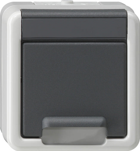 Gira Safety Plus Shockproof Socket Outlet With Cover - 441430