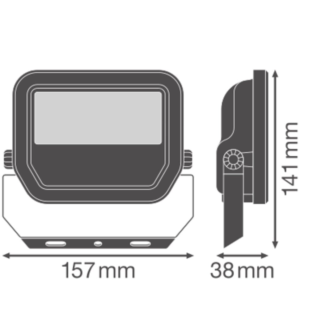 Projecteur Led 17W 2400LM IP66 3000K Noir - 4099854305788