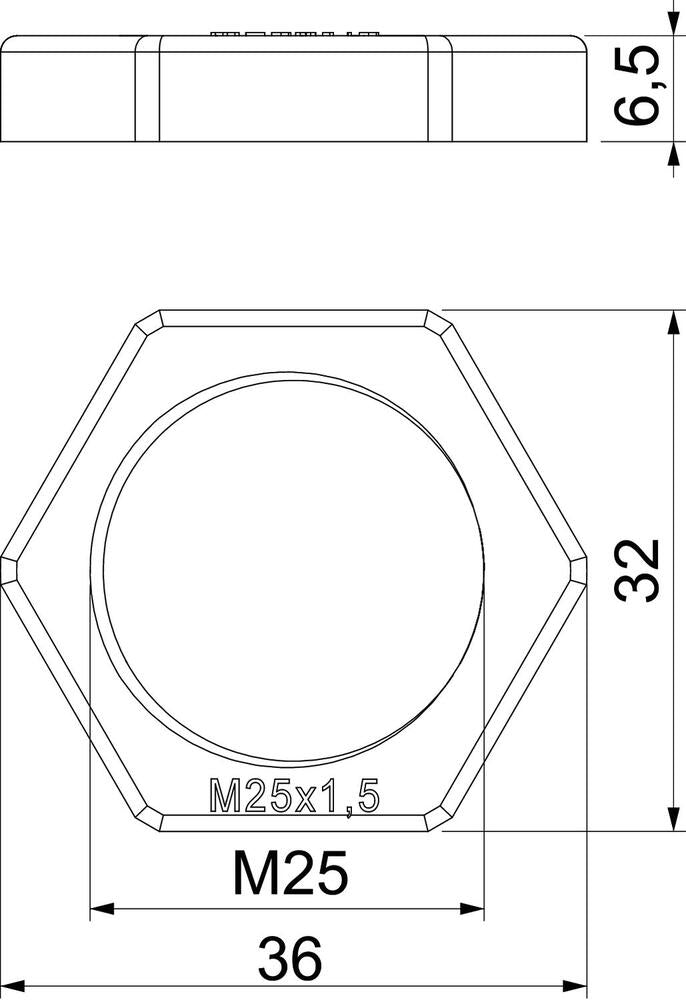 M25 Polyamide Écrou À Serrage Métrique RAL 7001 Gris Argenté - 2048787 [20 Pièces]
