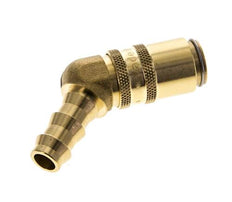Laiton DN 6 (Micro) Manchon d'accouplement d'air 9.5 mm Pilier de tuyau double obturation
