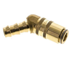 Laiton DN 6 (Micro) Manchon d'accouplement d'air 9.5 mm Pilier de tuyau double obturation