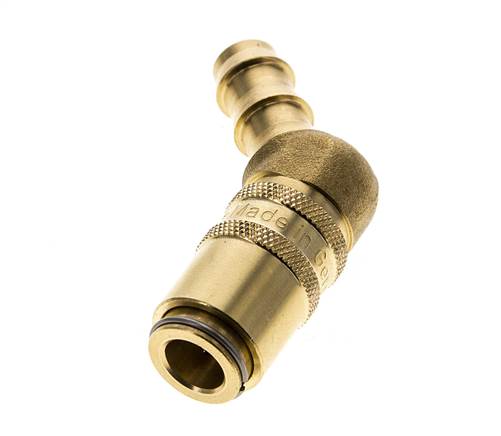 Laiton DN 6 (Micro) Manchon d'accouplement d'air 9.5 mm Pilier de tuyau double obturation