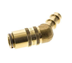 Laiton DN 6 (Micro) Manchon d'accouplement d'air 9.5 mm Pilier de tuyau double obturation