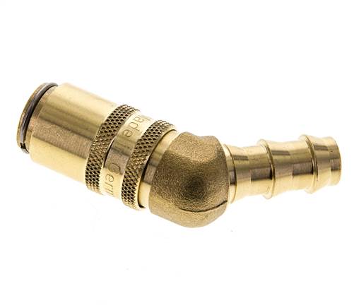 Laiton DN 6 (Micro) Manchon d'accouplement d'air 9.5 mm Pilier de tuyau double obturation