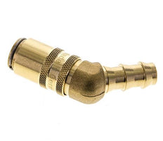 Laiton DN 6 (Micro) Manchon d'accouplement d'air 9.5 mm Pilier de tuyau double obturation