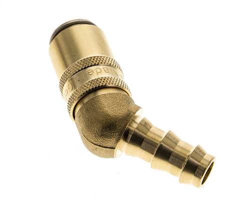 Laiton DN 6 (Micro) Manchon d'accouplement d'air 9.5 mm Pilier de tuyau double obturation