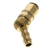 Laiton DN 6 (Micro) Manchon d'accouplement d'air 9.5 mm Pilier de tuyau double obturation