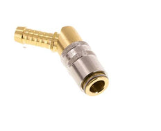 Laiton DN 6 (Euro) Manchon d'accouplement d'air 9 mm Pilier de tuyau 45-deg