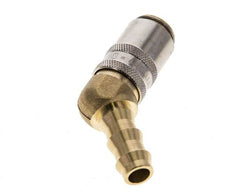 Laiton DN 6 (Euro) Manchon d'accouplement d'air 9.5 mm Pilier de tuyau 45-deg