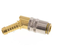 Laiton DN 6 Embout d'accouplement de moule 9 mm Pilier de tuyau Protection contre le déverrouillage 45-deg