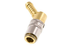 Laiton DN 6 Embout d'accouplement de moule 9 mm Pilier de tuyau Protection contre le déverrouillage 45-deg
