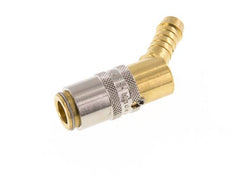 Laiton DN 6 Embout d'accouplement de moule 9 mm Pilier de tuyau Protection contre le déverrouillage 45-deg