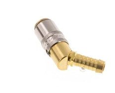 Laiton DN 6 Embout d'accouplement de moule 9 mm Pilier de tuyau Protection contre le déverrouillage 45-deg