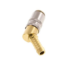 Laiton DN 6 Embout d'accouplement de moule 9 mm Pilier de tuyau Protection contre le déverrouillage 45-deg