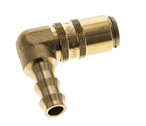 Laiton DN 6 (Micro) Manchon d'accouplement d'air 9.5 mm Pilier de tuyau double obturation