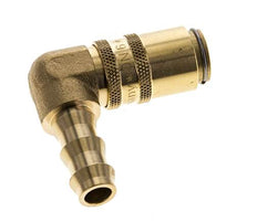 Laiton DN 6 (Micro) Manchon d'accouplement d'air 9.5 mm Pilier de tuyau double obturation