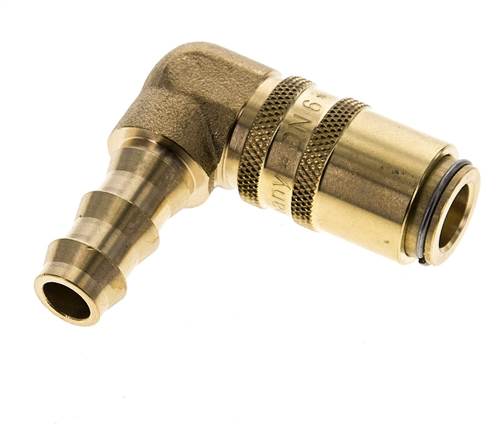 Laiton DN 6 (Micro) Manchon d'accouplement d'air 9.5 mm Pilier de tuyau double obturation