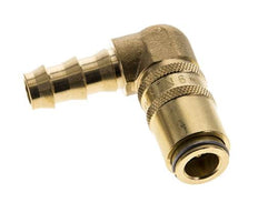 Laiton DN 6 (Micro) Manchon d'accouplement d'air 9.5 mm Pilier de tuyau double obturation