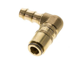 Laiton DN 6 (Micro) Manchon d'accouplement d'air 9.5 mm Pilier de tuyau double obturation