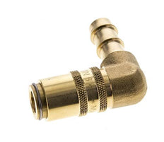 Laiton DN 6 (Micro) Manchon d'accouplement d'air 9.5 mm Pilier de tuyau double obturation