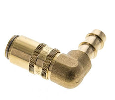 Laiton DN 6 (Micro) Manchon d'accouplement d'air 9.5 mm Pilier de tuyau double obturation