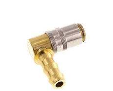 Brass DN 6 Mold Coupling Socket 9.5 mm Hose Pillar 90-deg