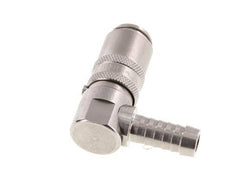 Stainless Steel DN 6 Mold Coupling Socket 9 mm Hose Pillar Double Shut-Off 90-deg