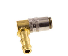 Laiton DN 6 Manchon d'accouplement 9,5 mm Pilier de tuyau Protection contre le déverrouillage 90-deg