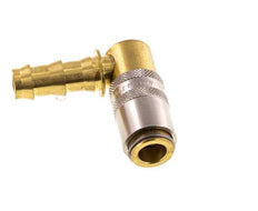 Laiton DN 6 Manchon d'accouplement 9,5 mm Pilier de tuyau Protection contre le déverrouillage 90-deg